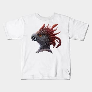 Bird phoenix red fire feathers Kids T-Shirt